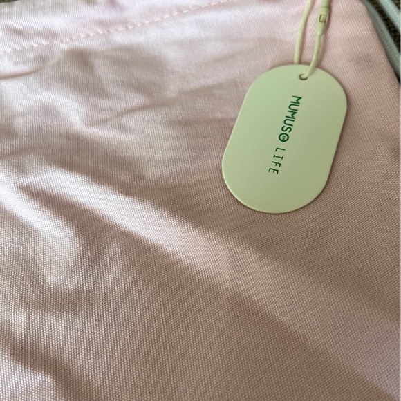 Mumuso Letters Patterned Drawstring Backpack - Picture 3 of 5